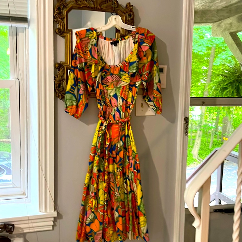 Beautiful J Crew flirty “tropical print” dress!